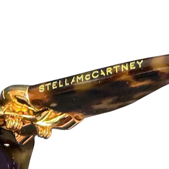 Stella McCartney Women\'s Brown Tortoise Shell Gold Chain 54mm Sunglasses Summer main image 11